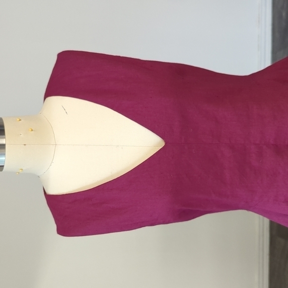 Theory Kalsington Crunch Dress Red 0 v neck a line preppy minimal business - Picture 4 of 9